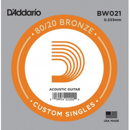   D'Addario Струна BW021 80/20 Bronze .021