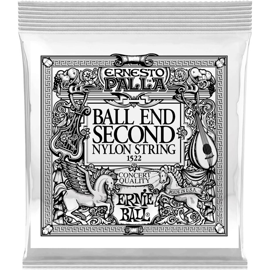 Ernie Ball Струна P01522 Black 2nd Ernesto Palla Nylon Ball End Classical Guitar String .032 - зображення 1