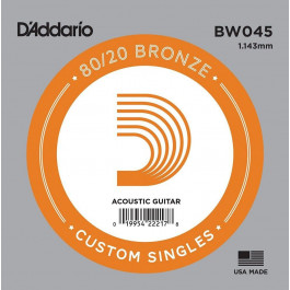   D'Addario Струна BW045 80/20 Bronze .045