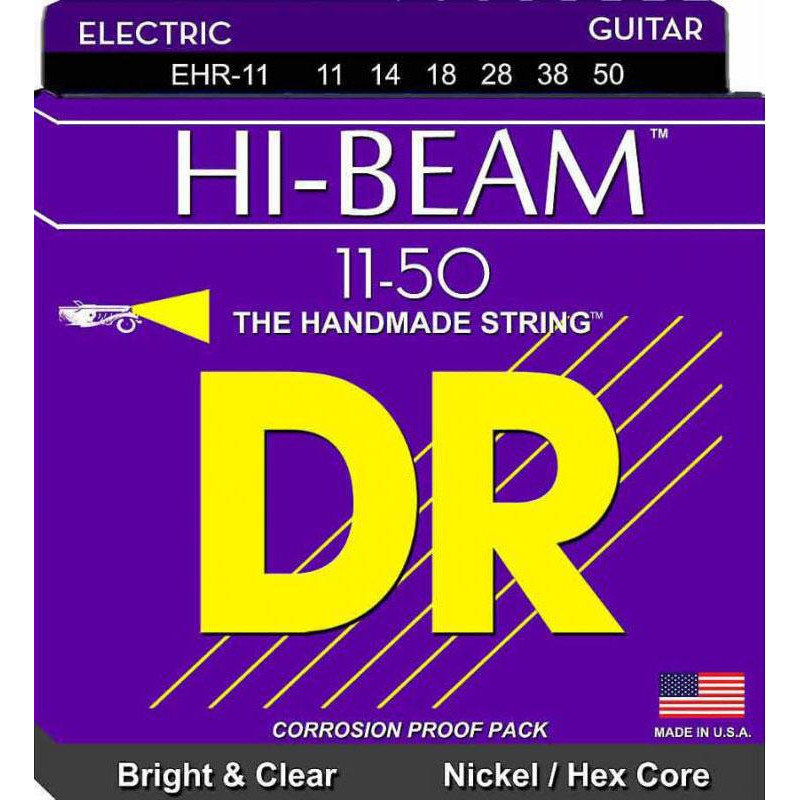 DR EHR-11 Hi-Beam Nickel Plated Hex Core Heavy Electric Strings 11/50 - зображення 1