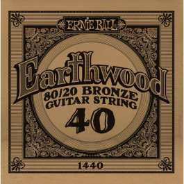   Ernie Ball Струна 1440 Earthwood 80/20 Bronze Acoustic Guitar Strings .040