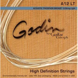   Godin Струны 009343 12 стр. Acoustic Guitar LT Phos Bronze 12 Strings