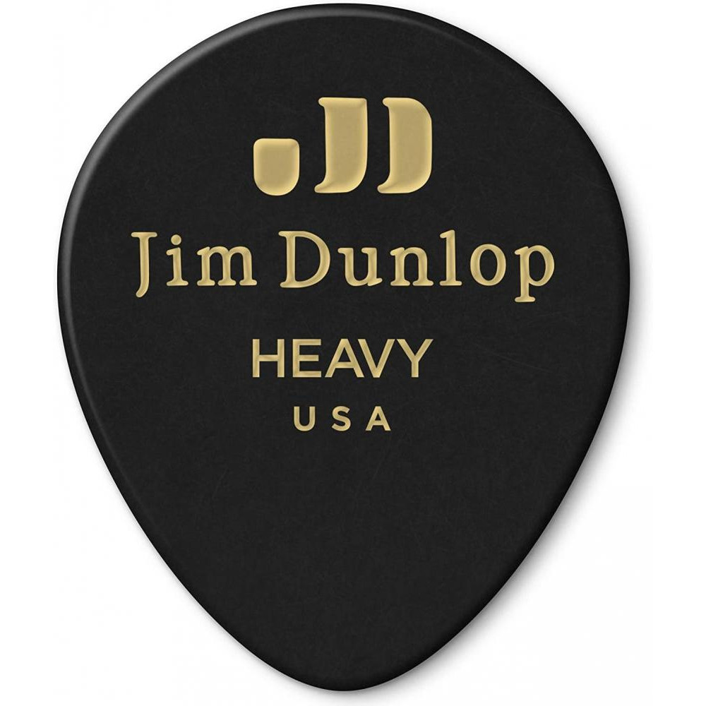 Dunlop Медиатор  485R03HV Genuine Celluloid Black Tear Drop Guitar Pick 485R-03-HV - зображення 1