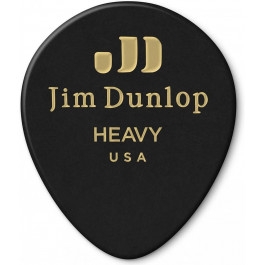   Dunlop Медиатор  485R03HV Genuine Celluloid Black Tear Drop Guitar Pick 485R-03-HV