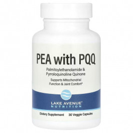   Lake Avenue Nutrition PEA 300 mg + PQQ 10 mg 30 Veggie Capsules