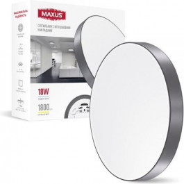   MAXUS Slim Ceiling 18W 4100K сірий (1-MSP-1841-SLB)