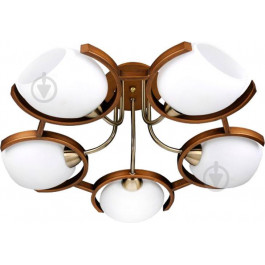   Victoria Lighting Люстра стельова  5xE14 хром/венге Odeon/PL5 walnut