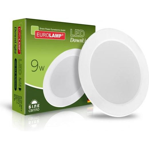 EUROLAMP Світильник точковий  Downlight 9 Вт білий LED-DLR-9/4(new) - зображення 1