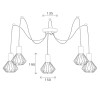 MSK Electric Diadem белый на пять плафонов NL 2215-5W - зображення 2