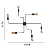 MSK Electric Накладной светильник NL 10084/6, черный - зображення 3