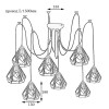 MSK Electric Потолочный подвесной светильник NL 538/8 SPIDER, черный (NL 538-8) - зображення 3