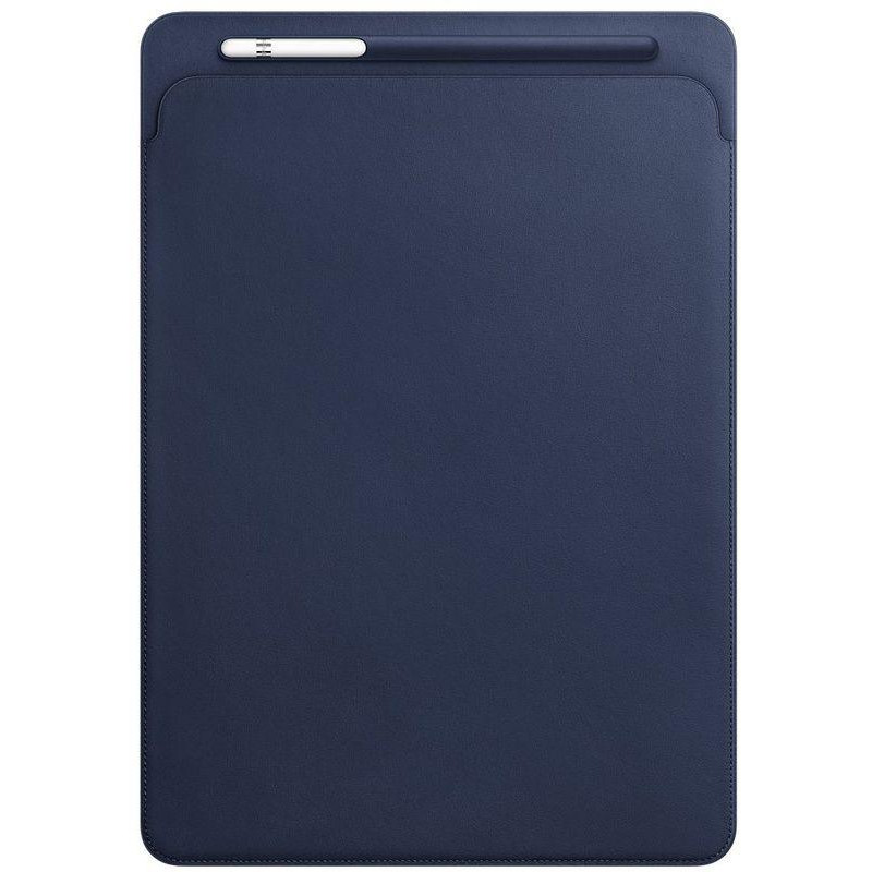 Apple Leather Sleeve for 12.9 iPad Pro - Midnight Blue (MQ0T2) - зображення 1