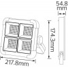 Horoz Electric Прожектор світлодіодний на сонячній батареї TURBO-400 400W 3000K-4200K-6400K (068-027-0400-010) - зображення 5