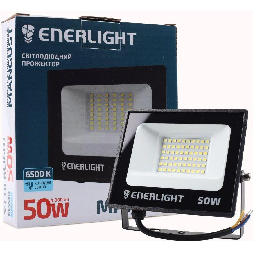 Enerlight LED прожектор MANGUST 50W 6500K IP65 (MANGUST50SMD80С) - зображення 1