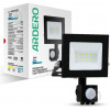 Ardero Cвітлодіодний прожектор  LL-2010ARD 10W 800Lm 6500K чорний IP65 з датчиком (4820273270216) - зображення 1