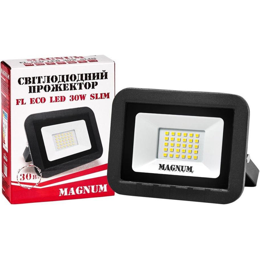 Magnum Светодиодный прожектор FL ECO LED 30 Вт slim 6500К IP65 (90011660) - зображення 1