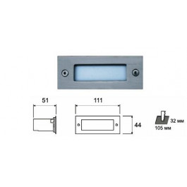   Brille Світильник грунтовий LED садовий вбудований IP68 LED A04D (103034)