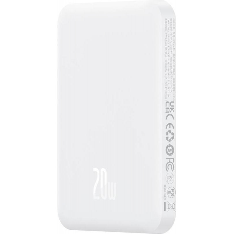 Baseus Magnetic Mini 5000mAh 20W White (P10022106222-00) - зображення 1