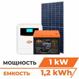   LogicPower Комплект СЕС 1kW АКБ1,2kWh (літій)100 Ah Преміум (31223)