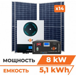   LogicPower Комплект СЕС 8 квт АКБ 5.1kWh (літій) 100 Ah Преміум (31243)