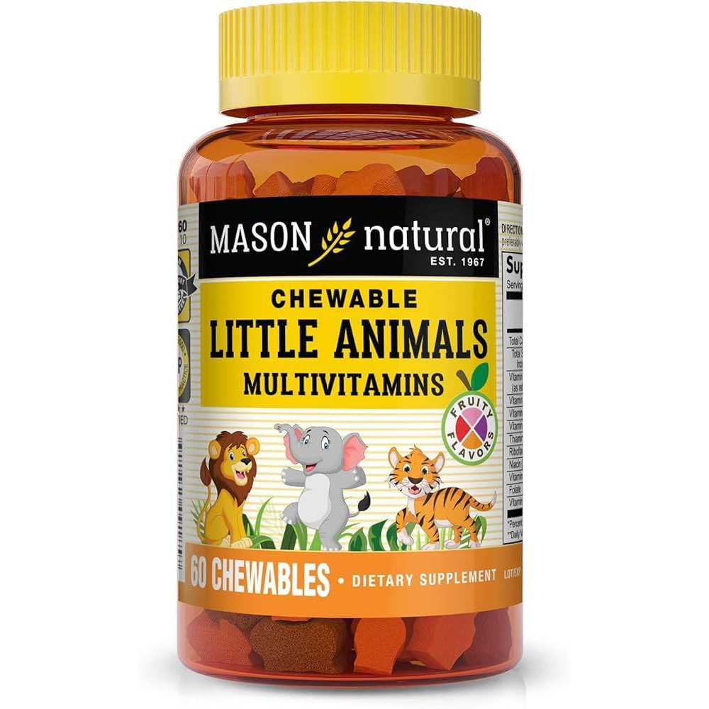 Mason Natural Little Animals Multivitamins 60 желейок, Fruity - зображення 1