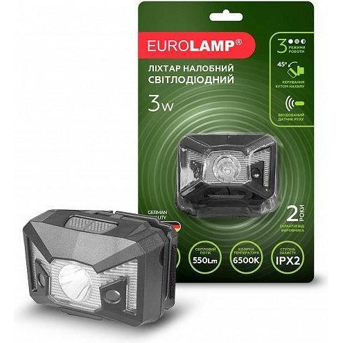 EUROLAMP HL-3W Black - зображення 1