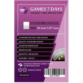   Games7Days Протектори для карт  (56 х 87 мм, Standard USA, 100 шт.) (STANDART) (GSD-015687)