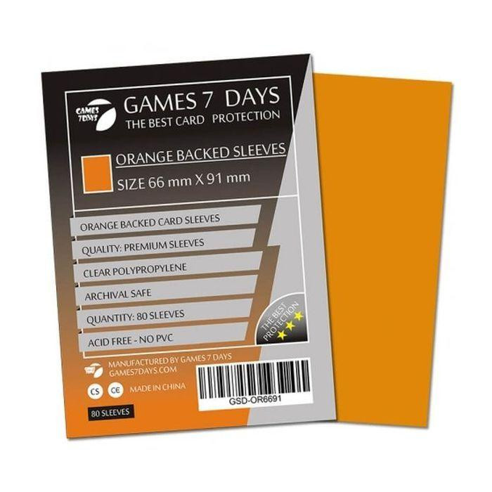 Games7Days Протектори для карт  (66 х 91 мм, MTG, 80 шт..) Orange (PREMIUM) (GSD-OR6691) - зображення 1