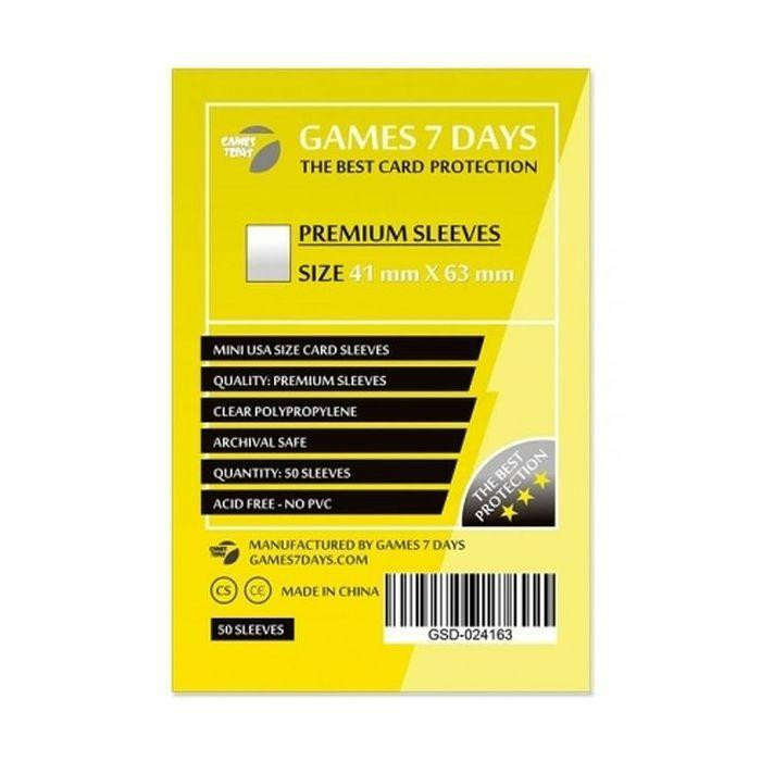 Games7Days Протектори для карт  (41 х 63 мм, Mini USA, 50 шт.) (PREMIUM) (GSD-024163) - зображення 1