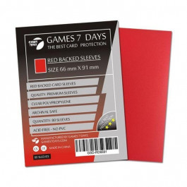   Games7Days Протектори для карт  (66 х 91 мм, MTG, 80 шт..) Red (PREMIUM) (GSD-RD6691)