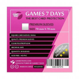   Games7Days Протектори для карт  (70 х 70 мм, Square Small, 50 шт.) (PREMIUM) (GSD-027070)