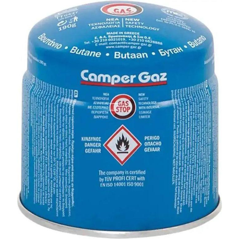 Camper Gaz Cartridge 190g Gas Stop - зображення 1