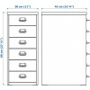 IKEA HELMER тумба офисная на колесах, 28x43h69 (203.419.70) - зображення 6