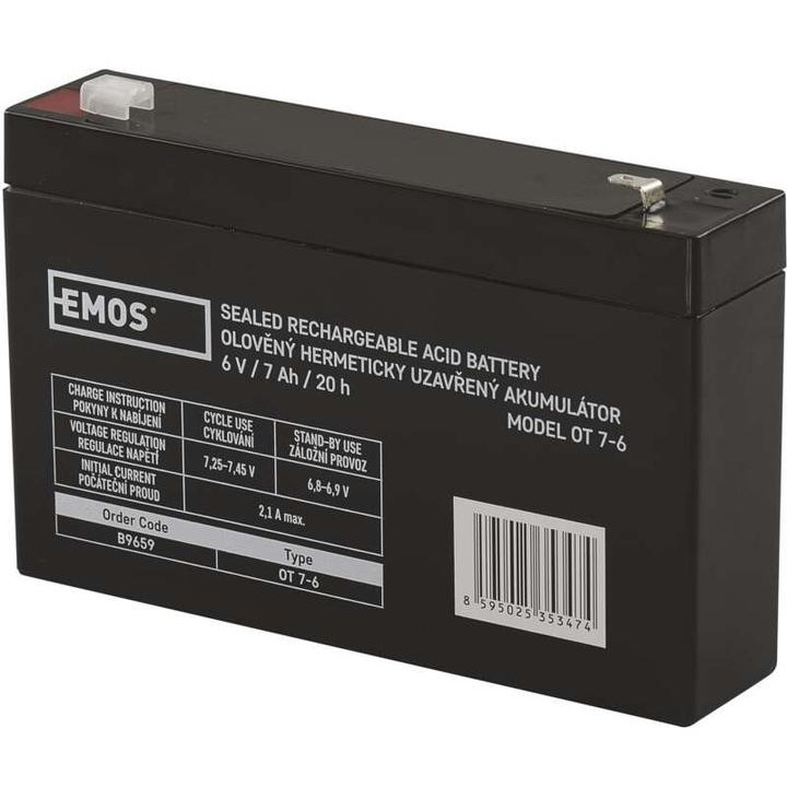 EMOS B9659 (6V 7AH FAST.4.7 MM) - зображення 1