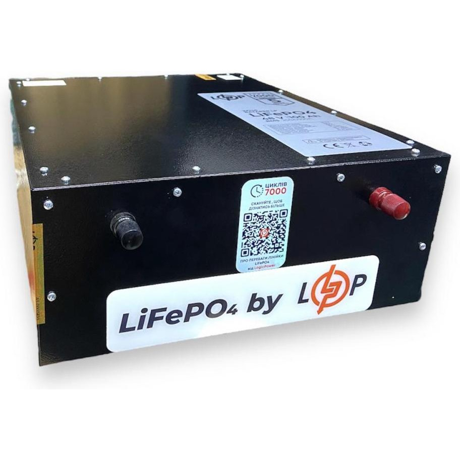 LogicPower LiFePO4 48V 51,2V 100 Ah 5120Wh BMS 200/100A Bank Energy U90 (22746) - зображення 1