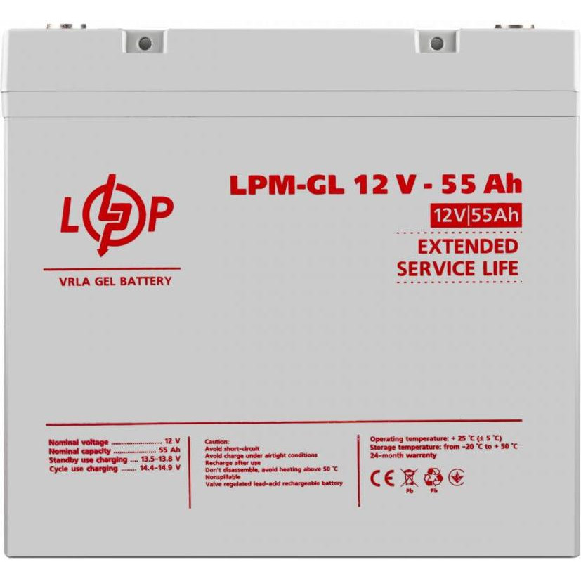 LogicPower LPM-GL 12V - 55 Ah (36570) - зображення 1