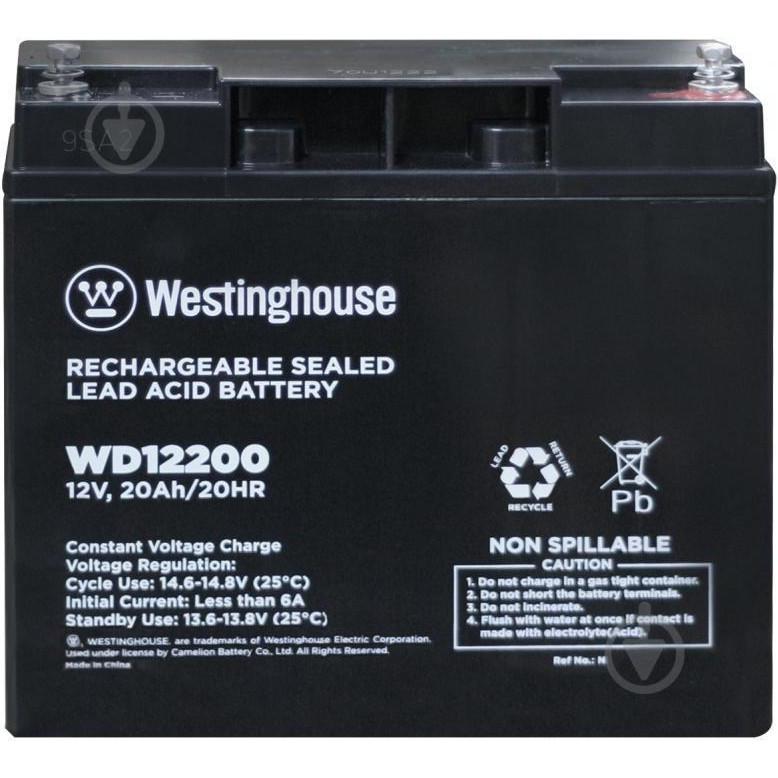 Westinghouse Terminal T12 12V 20Ah (WD12200N-T12) - зображення 1