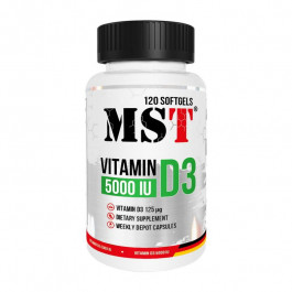   MST Nutrition Vitamin D3 5000 IU (125 mcg) (120 softgels)