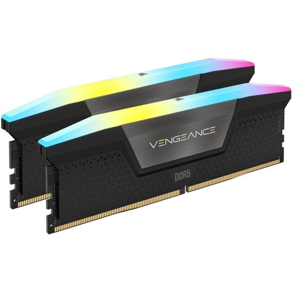 Corsair 32 GB (2x16GB) DDR5 5600 MHz Vengeance RGB (CMH32GX5M2B5600C36WK) - зображення 1