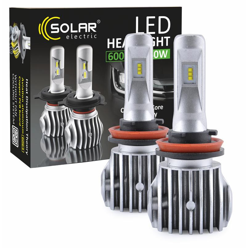 Solar H11 12/24V 6500K 6000Lm 50W Cree Chip CANBUS 8611 - зображення 1