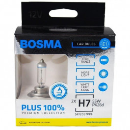   Bosma H7 55W 12V Plus 100%, BOX, 2шт 5462