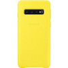 Samsung G973 Galaxy S10 Leather Cover Yellow (EF-VG973LYEG) - зображення 1