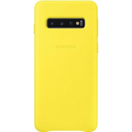   Samsung G973 Galaxy S10 Leather Cover Yellow (EF-VG973LYEG)