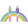 REAL-EL Premium USB Type C - Type C Rainbow 1m (EL123500053) - зображення 1