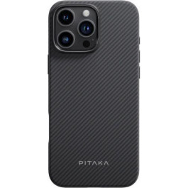   Pitaka Military-Grade Protective Case Twill 600D for iPhone 16 Pro - Black/Grey (KI1601PPA)