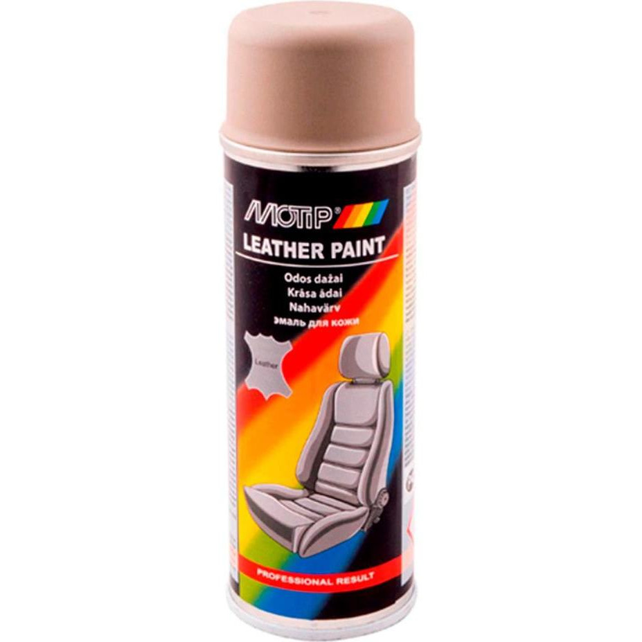 MOTIP Motip Leather Paint Эмаль аэрозольная для подкраски кожи Бежево-коричневая, 200мл (04233BS) - зображення 1