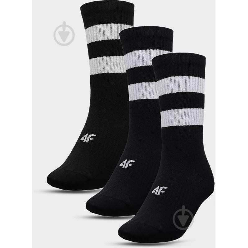 4F Шкарпетки  SOCKS CAS U206 (3PACK) 4FAW23USOCU206-90S р.35-38 чорний 3 пари шт. - зображення 1