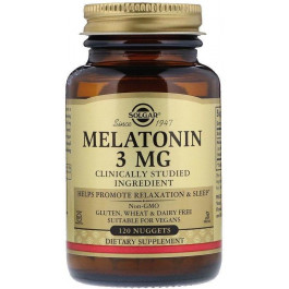   Solgar Мелатонин, Melatonin, 3 мг, 120 таблеток