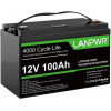 LANPWR LiFePO4 12V 100AH Bluetooth - зображення 1