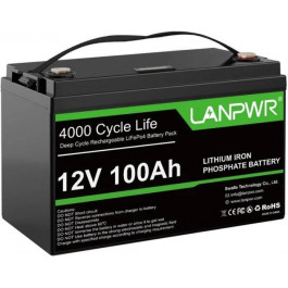   LANPWR LiFePO4 12V 100AH Bluetooth